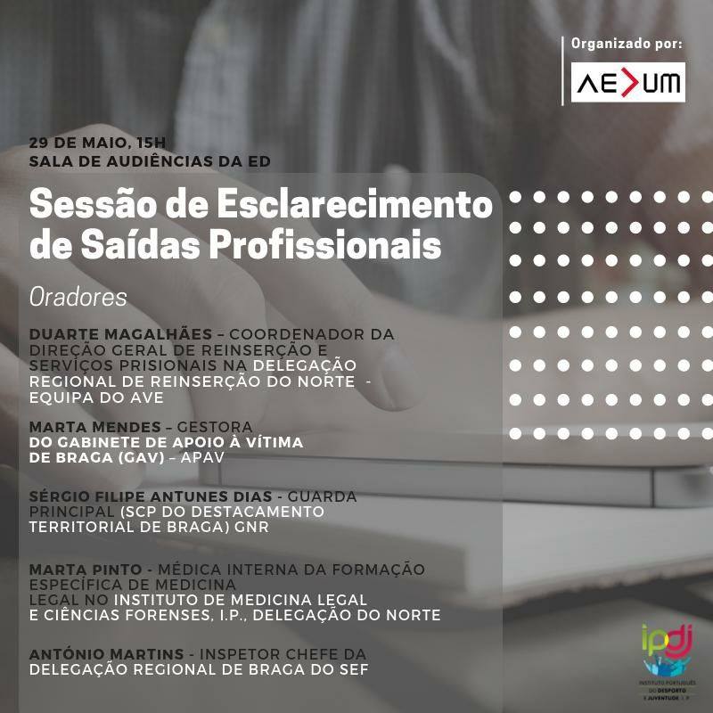 Read more about the article Sessão de Esclarecimento de Saídas Profissionais